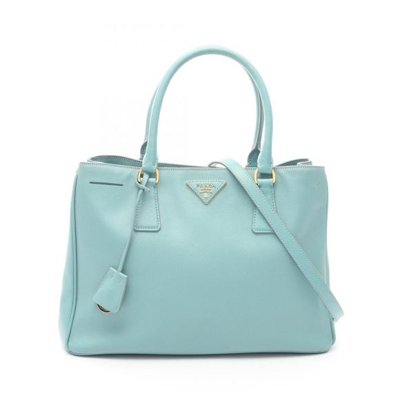 PRADA Blue Leather Saffiano Bag - Picture 1 of 11